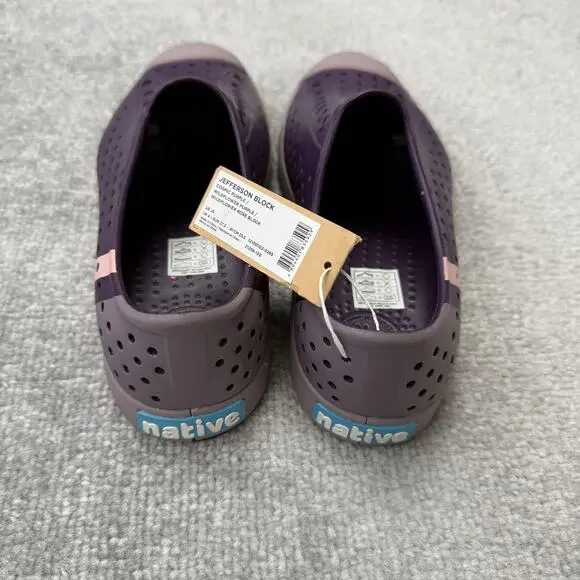 Native Shoes Youth Size 5 Purple Pink Jefferson Block Perforated Slip On EVA - Picture 4 of 12